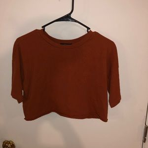 Raw Cut Burnt Orange Crop Top